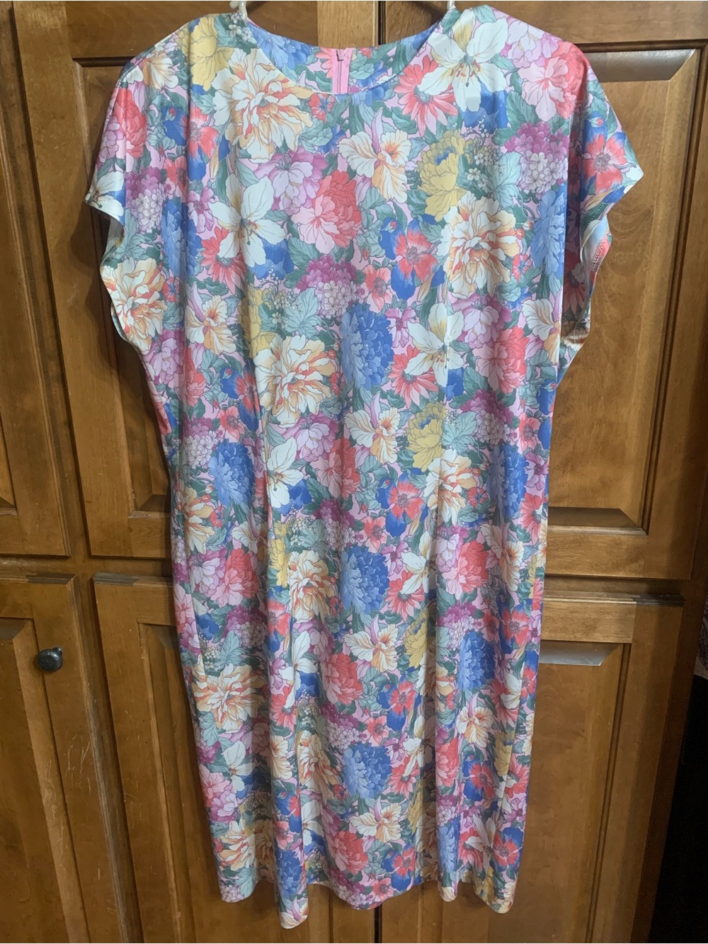 Vintage Nancy II pink floral dress, 2 piece. Women’s size 18.